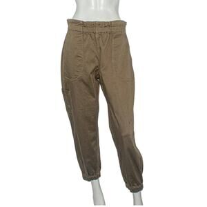 Pietsie Women's Paperbag Pants Olive brown / green Large Made in USA